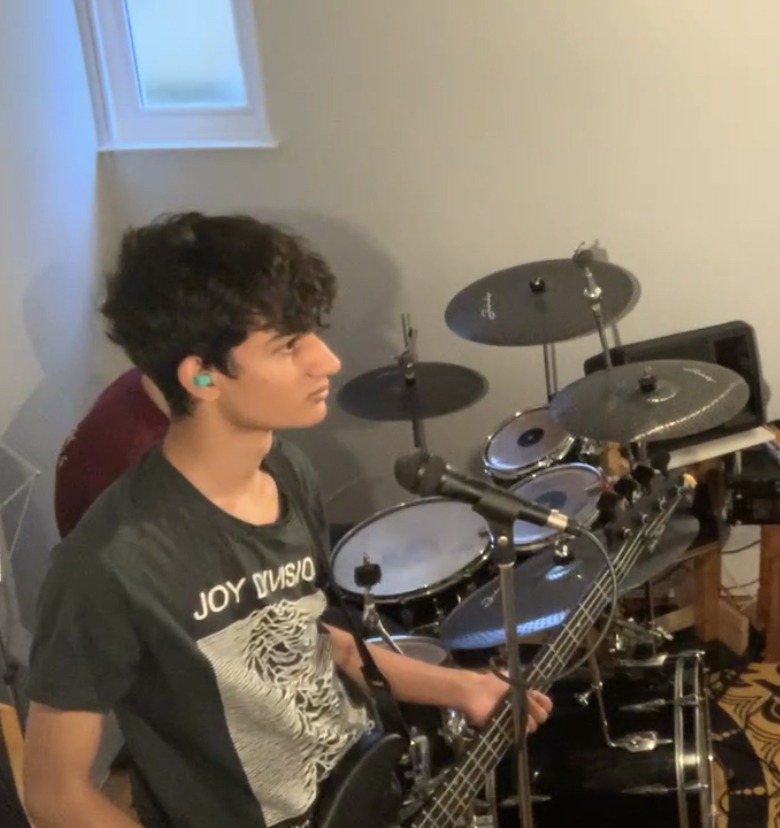 Adyan with bass guitar